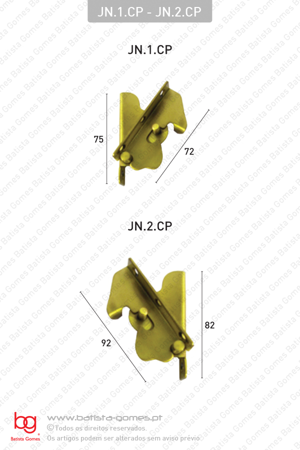 Jogos Nadir para janelas basculantes - Com patilha (sobrepostos)